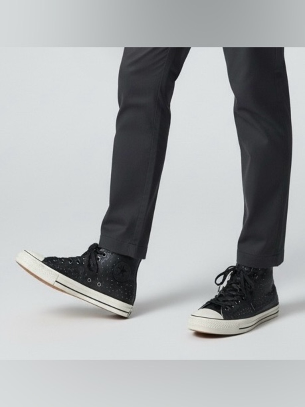 Converse x John Varvatos Mini Stud Leather High Tops Black Men’s 12 Rare